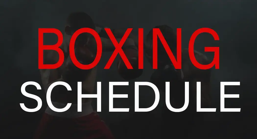 Boxing Schedule November 2023