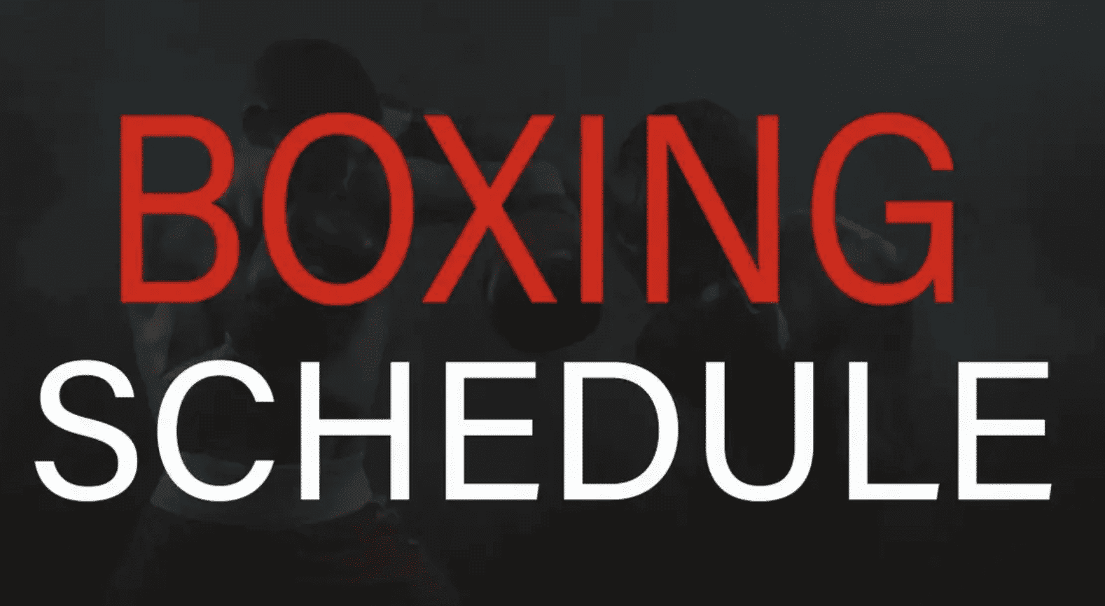 Boxing Schedule For June 2023