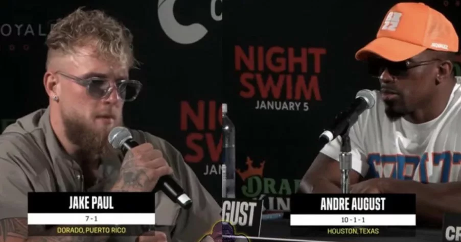 Jake Paul Says He Dropped Andre August's Coach In Sparring During A Heated Pre-Fight Presser