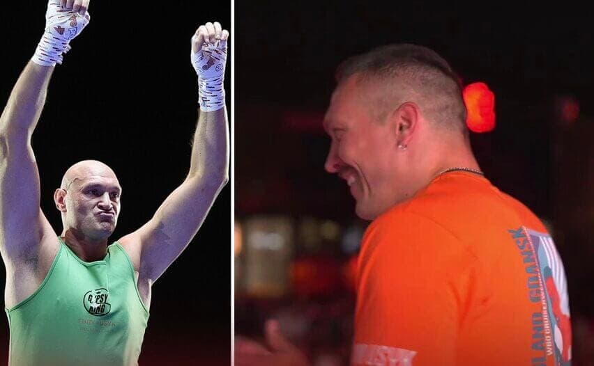Usyk Taunts Fury During Media Workout – ‘Skinny Belly'