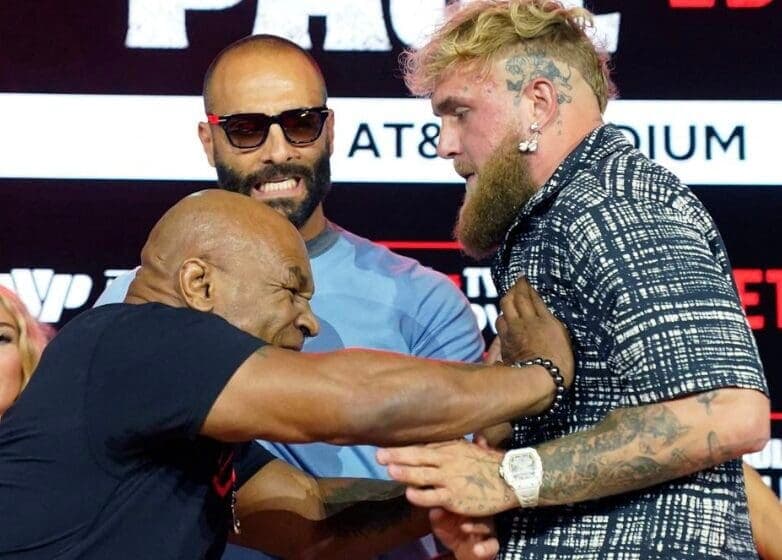 Mike Tyson Puts His Hands On Jake Paul – ‘He Seems More Murderous'