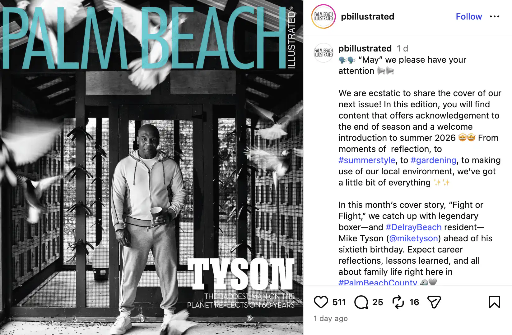 Mike Tyson Graces The Cover Of Palm Beach Magazine