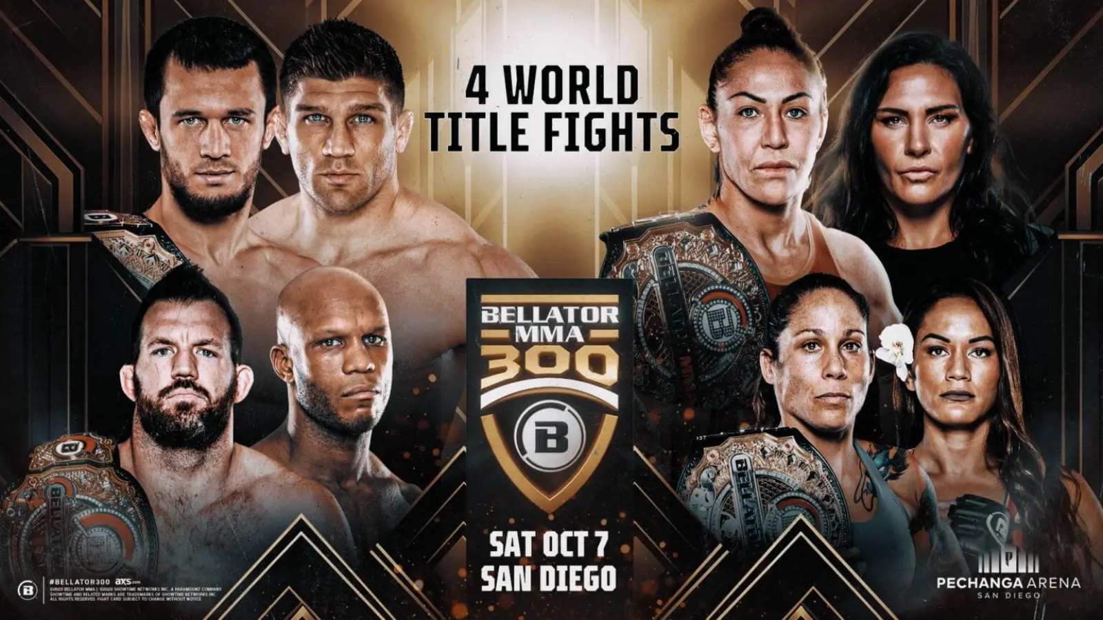 Bellator 300: 4 Championships in Stacked Main Card