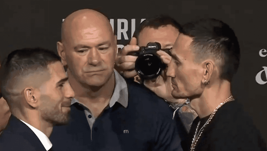 Ilia Topuria And Max Holloway Trade Verbals During Final Presser