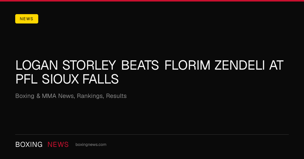 Logan Storley beats Florim Zendeli at PFL Sioux Falls