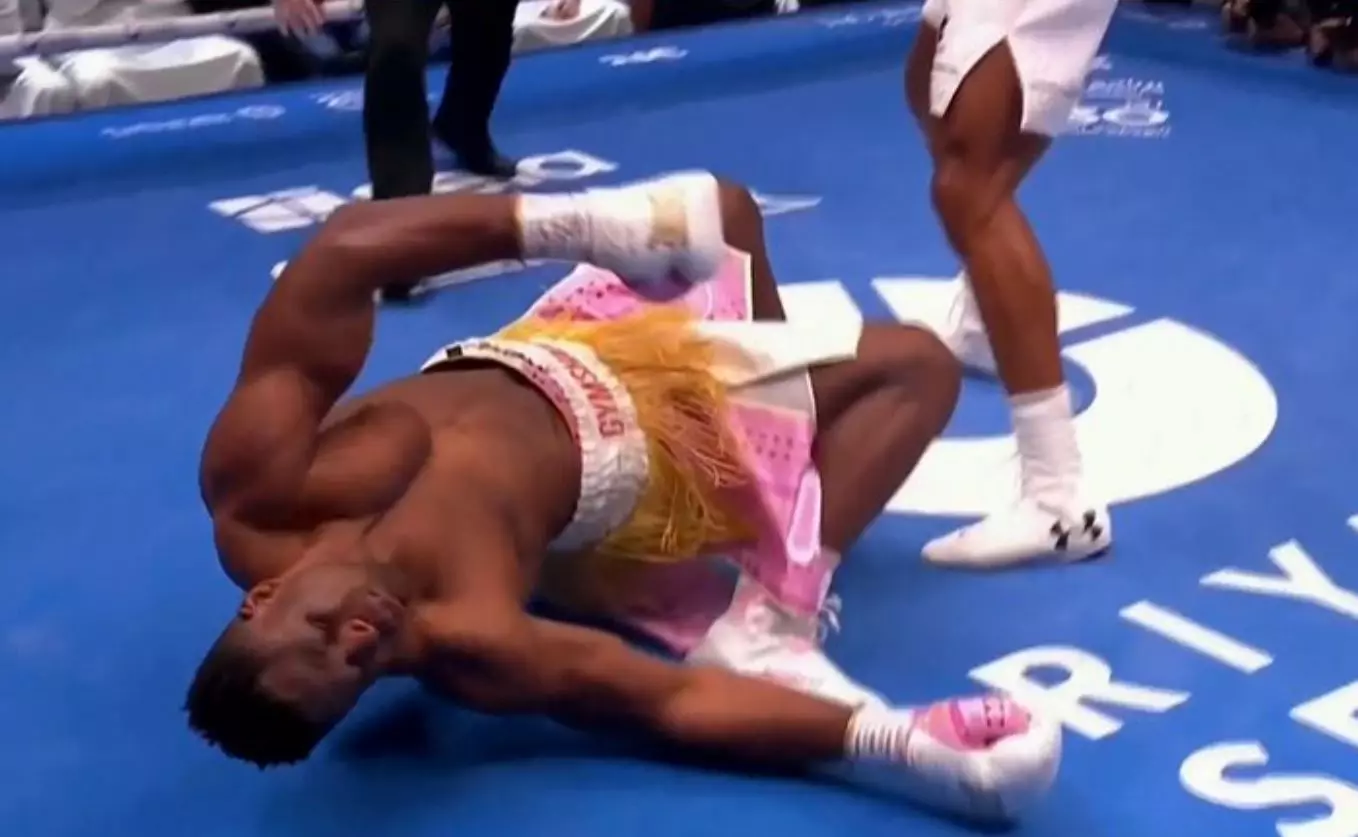 Joshua Drops Ngannou Three Times In A Brutal Second-Round KO