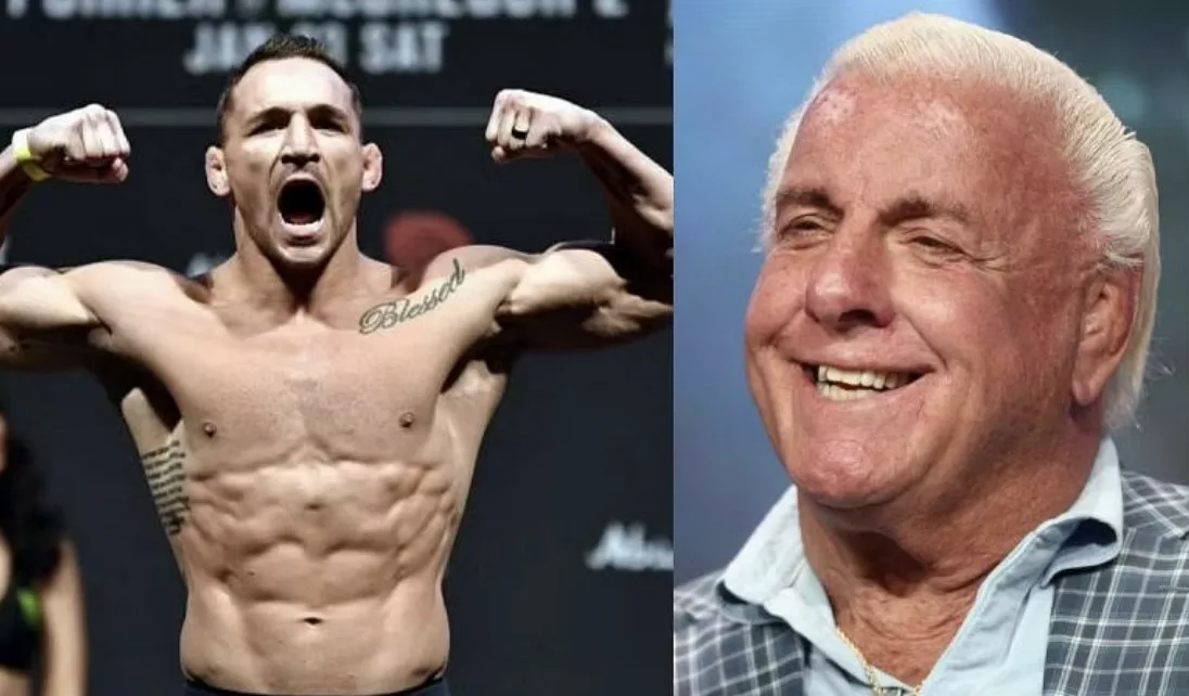 Michael Chandler and Rick Flair got into an altercation at a bar in a light-hearted sketch. Chandler is currently waiting to face Conor McGregor