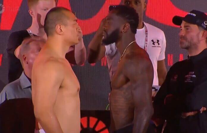 Wilder And Zhang Size Each Other Up At The Weigh-In