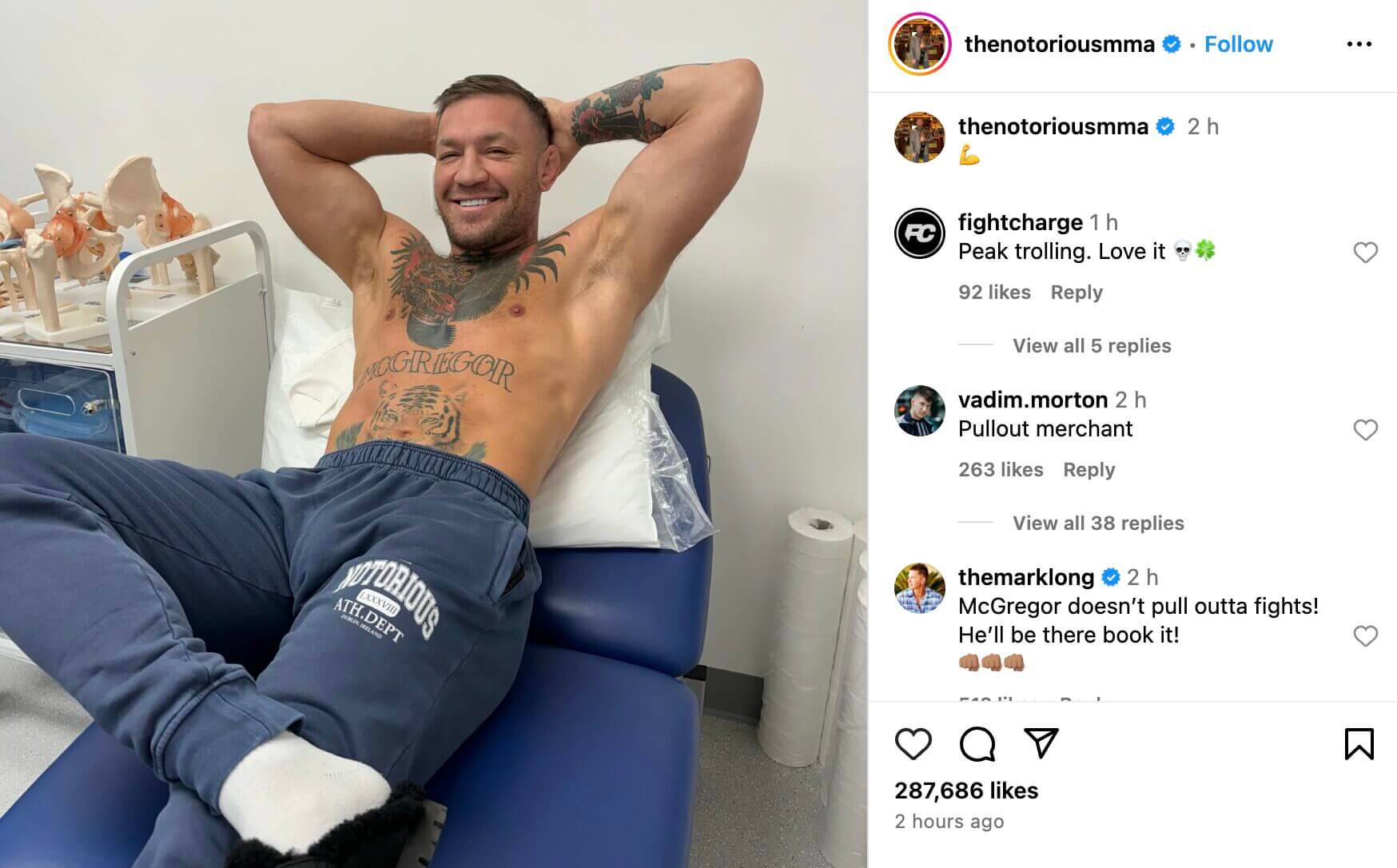 Conor McGregor Causes Stir With Doctor's Visit 