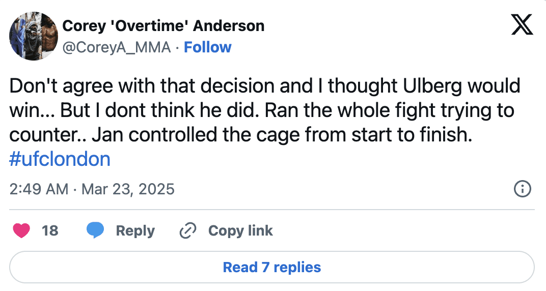 Pros React To Ulberg Beating Blachowicz - 'Ran The Whole Fight' 1