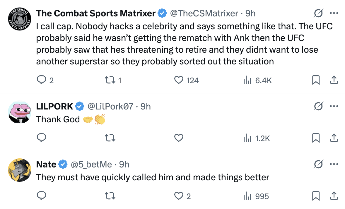 Alex Pereira's X Account Was Hacked; Denies Retirement Claims 1