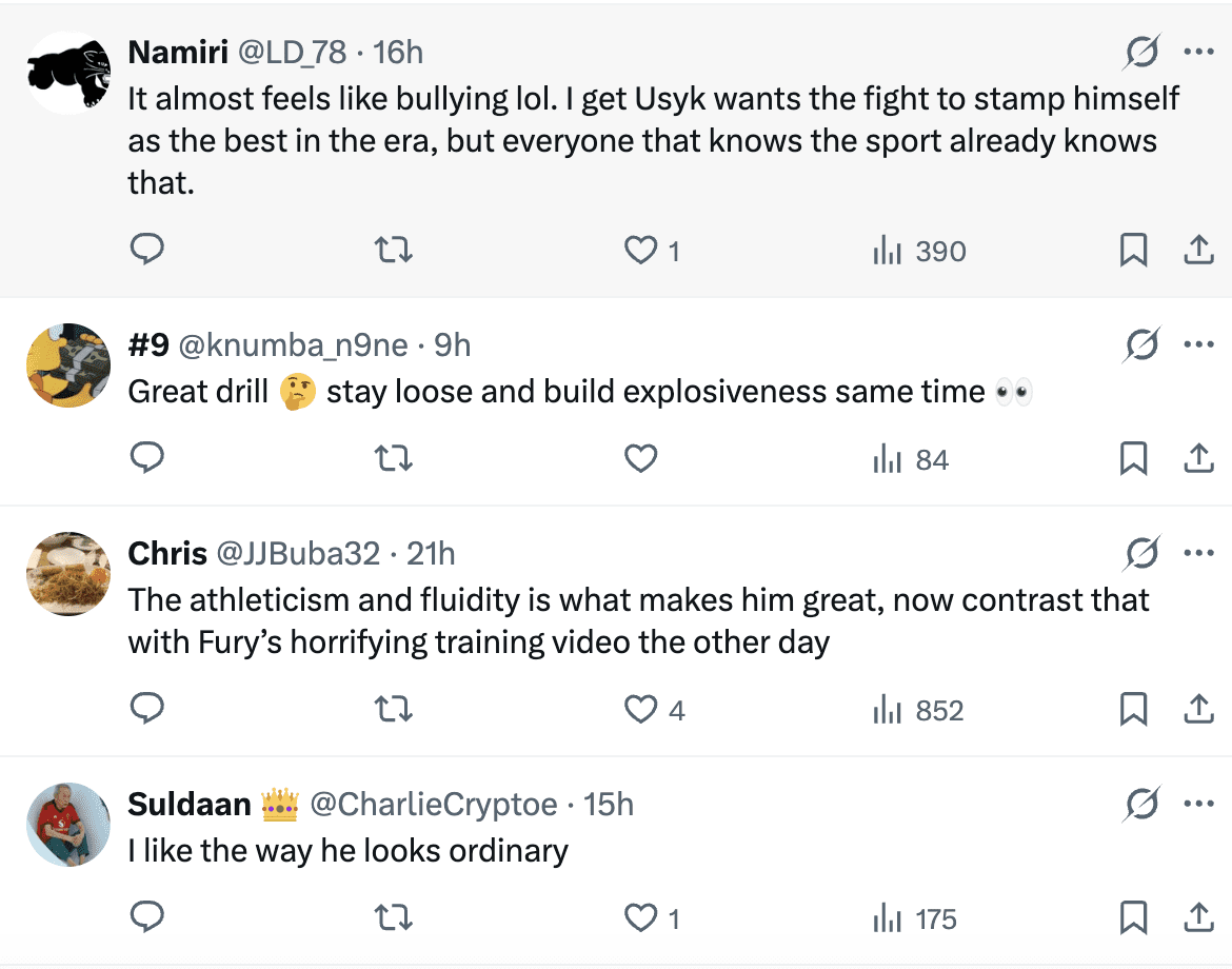 Fans React To Usyk's Training Footage - 'Look At This Monster' 2