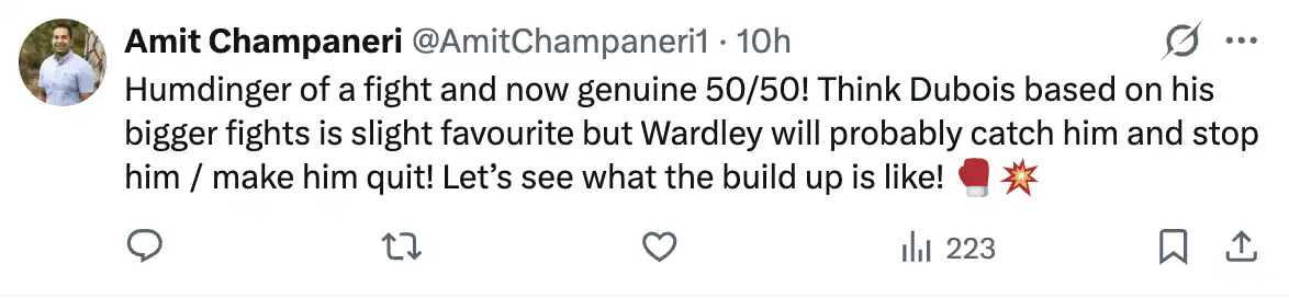 Wardley Vs. Dubois - How Does It Play Out? 4