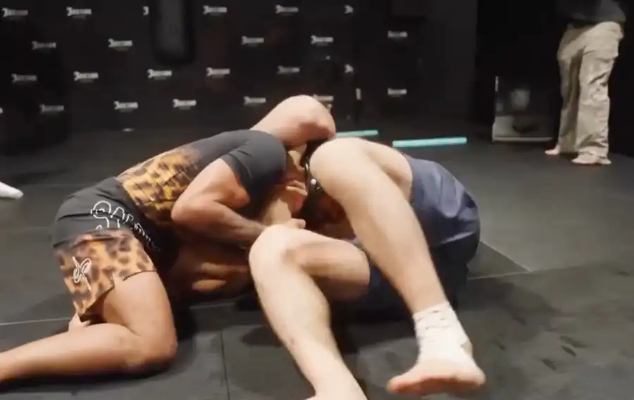 Chimaev Secures D’Arce Choke On Johnson